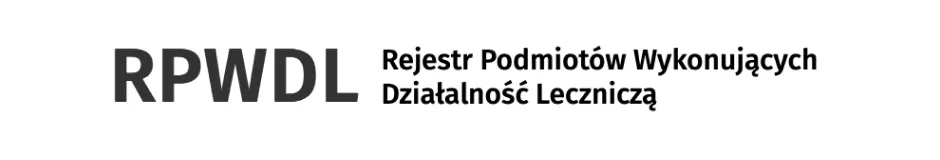 Logo RPWDL potwierdzające, że Centrum MIND jest wpisane do Rejestru Podmiotów Wykonujących Działalność Leczniczą.